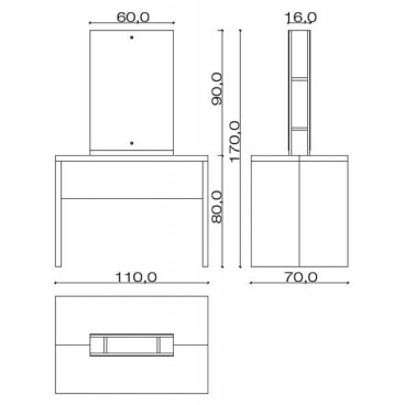 Зеркало парикмахерской &quot;Flat Double&quot;