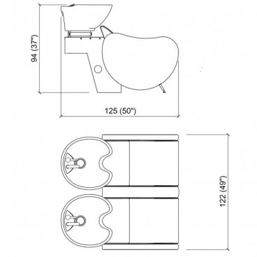 Мойка парикмахерская &quot;MAMBOWASH 2P&quot;