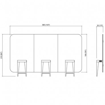 Зеркало парикмахерское &quot;Madison Infinite 3P&quot;