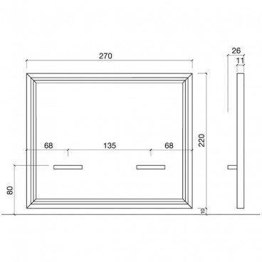 Зеркало парикмахерское &quot;Otello Infinite (270)&quot;