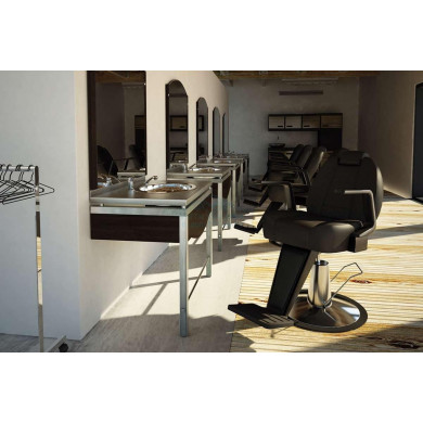 Мужское барбер кресло Амбассадор с основанием 3000R