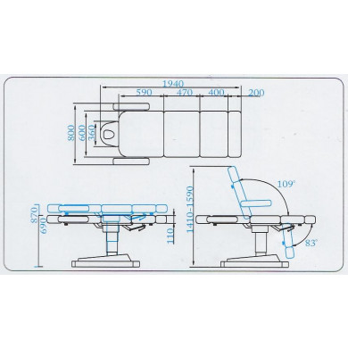 Косметологическое кресло SD-3803A, 2 мотора