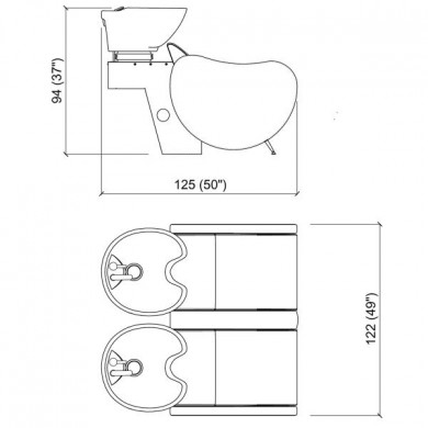 Мойка парикмахерская &quot;MAMBOWASH 2P&quot;