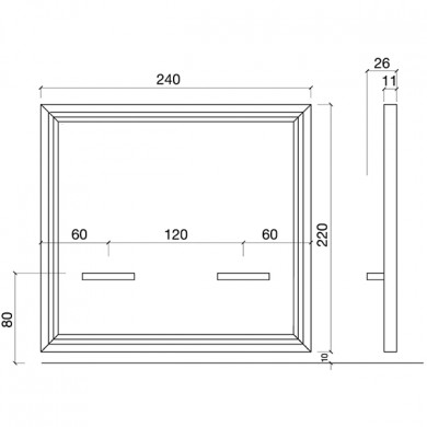 Зеркало парикмахерское &quot;Otello Infinite (240)&quot;